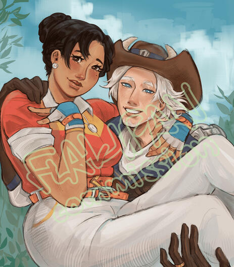 Two Half Body Commission