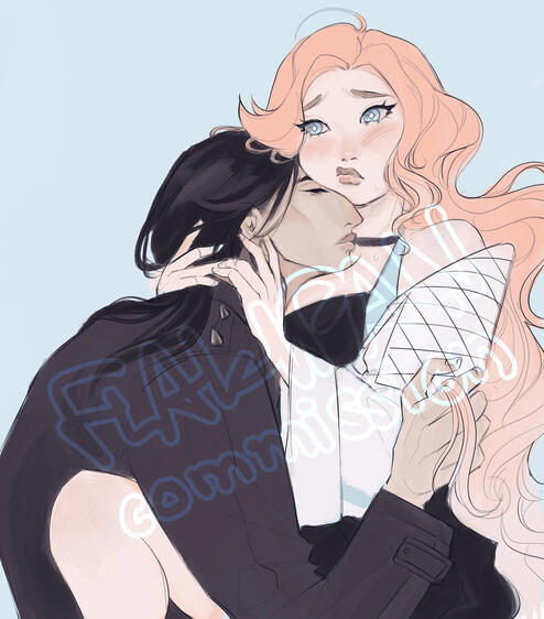 Two Halfbody Commission - Flat Color