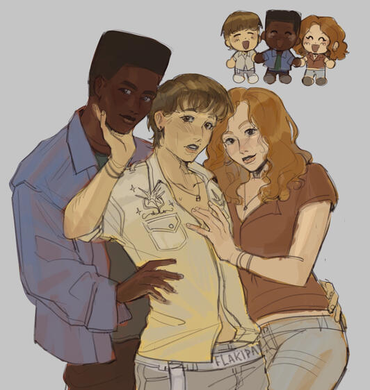 Flat Color Three Half Body + Chibi Ex.